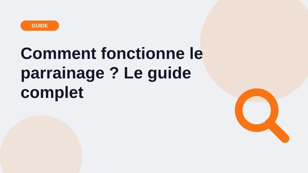 Illustration d'une loupe au-dessus d'un code de parrainage